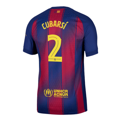 CUBARSÍ #2 Men's Barcelona UCL 2025/26 Player Version Home Soccer Jersey - Slim Fit product view 13