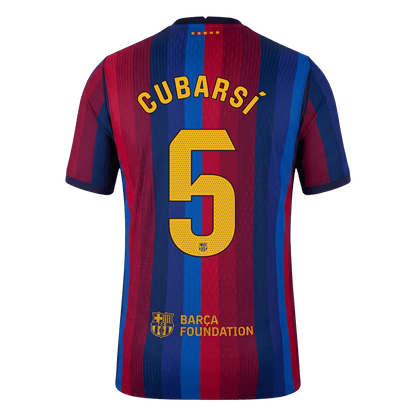 CUBARSÍ #5 Men's Barcelona 2026/27 Player Version Home Soccer Jersey product view 3
