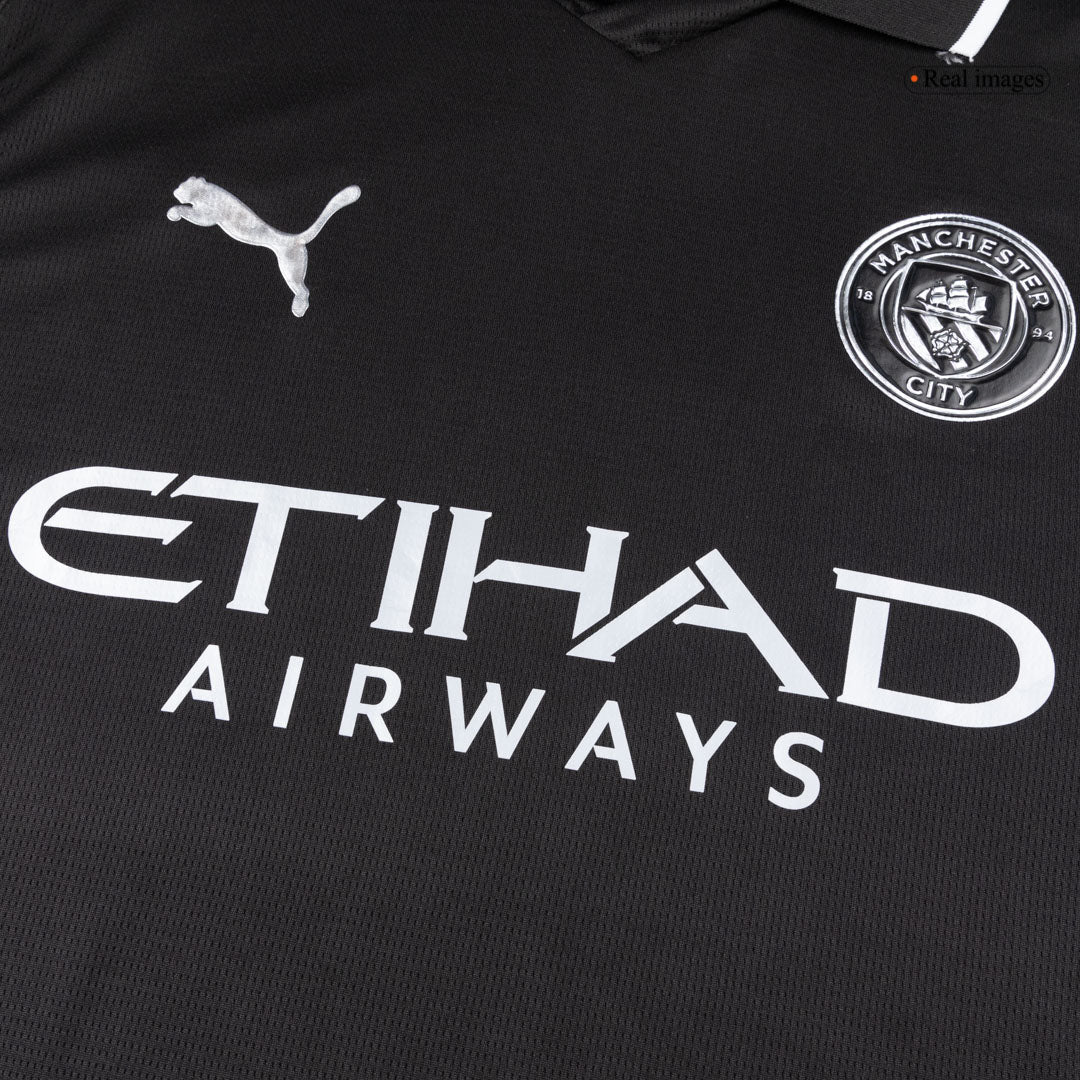 Men's Manchester City 2025/26 Away Long Sleeve Soccer Jersey product view 4