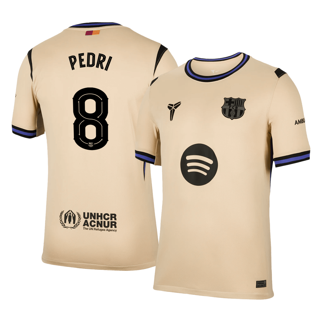 PEDRI #8 Men's Barcelona UCL 2025/26 Away Soccer Jersey product view 1