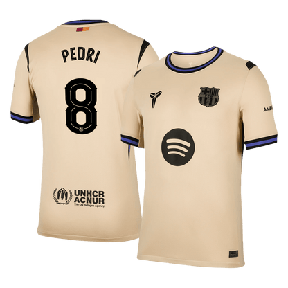 PEDRI #8 Men's Barcelona UCL 2025/26 Away Soccer Jersey product view 1