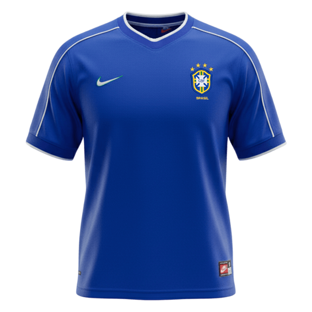 Retro Men's Brazil 1998 Away Soccer Jersey product view 1