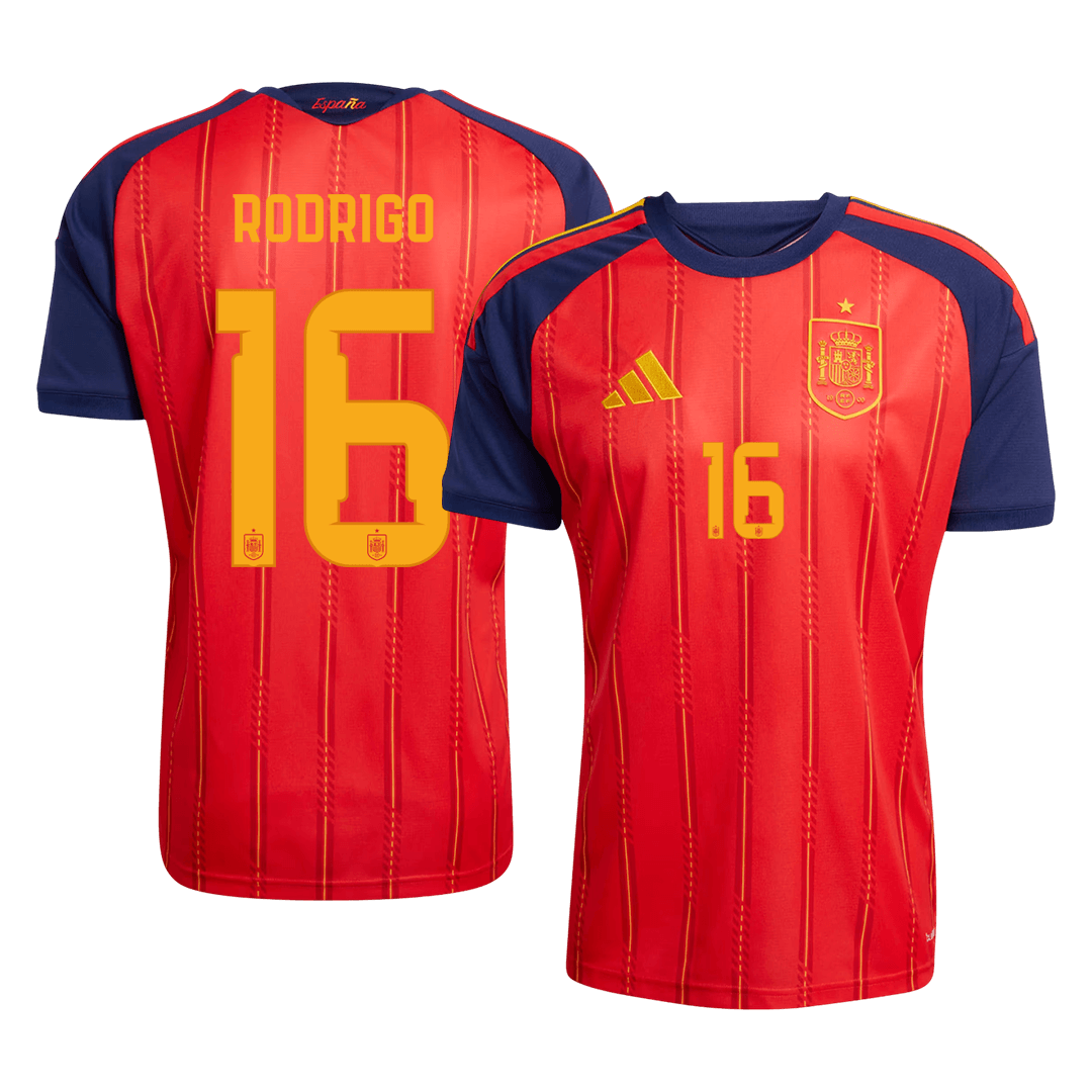 RODRIGO #16 Men's Spain World Cup 2026 Home Soccer Jersey Premium product view 1