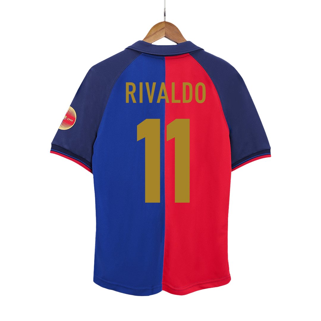 Retro RIVALDO #11 Men's Barcelona 1999/00 Home Soccer Jersey product view 1
