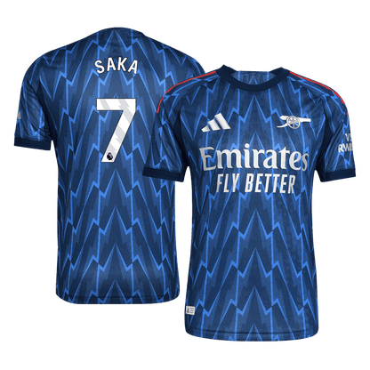 SAKA #7 Men's Arsenal 2025/26 Player Version Away Soccer Jersey - Slim Fit product view 1