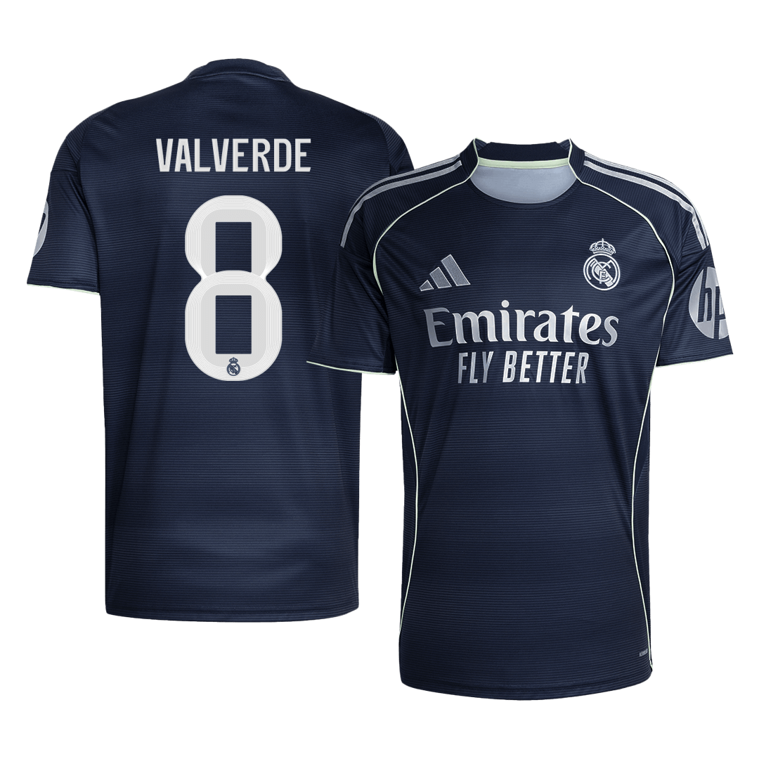VALVERDE #8 Men's Real Madrid 2025/26 Away Soccer Jersey Premium product view 1