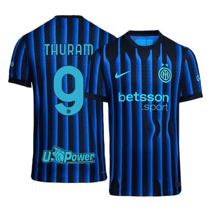 THURAM #9 Men's Inter Milan 2025/26 Player Version Home Soccer Jersey - Slim Fit product view 1