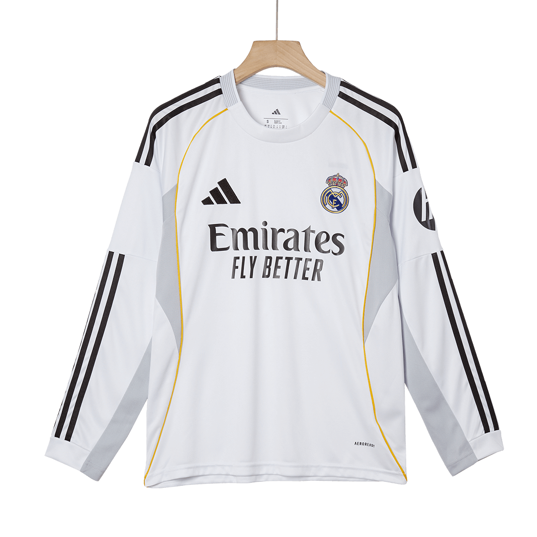 Men's Real Madrid 2025/26 Home Long Sleeve Soccer Jersey product view 9