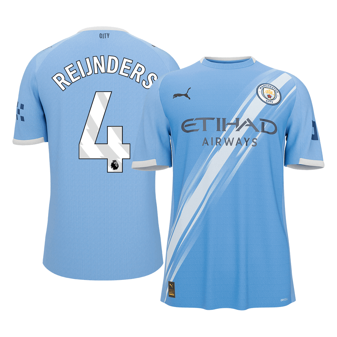 REIJNDERS #4 Men's Manchester City 2025/26 Home Soccer Jersey Premium product view 1