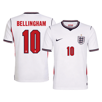 BELLINGHAM #10 Men's England World Cup 2026 Home Soccer Jersey product view 1