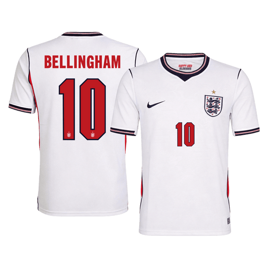 BELLINGHAM #10 Men's England World Cup 2026 Home Soccer Jersey product view 1