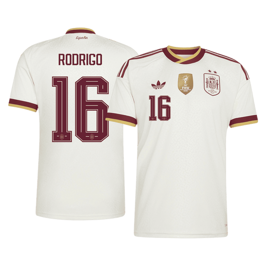 RODRIGO #16 Men's Spain World Cup 2026 Champion Edition Away Soccer Jersey product view 1