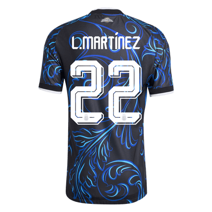 L. MARTÍNEZ #22 Men's Argentina World Cup 2026 Player Version Away Soccer Jersey - Slim Fit product view 9