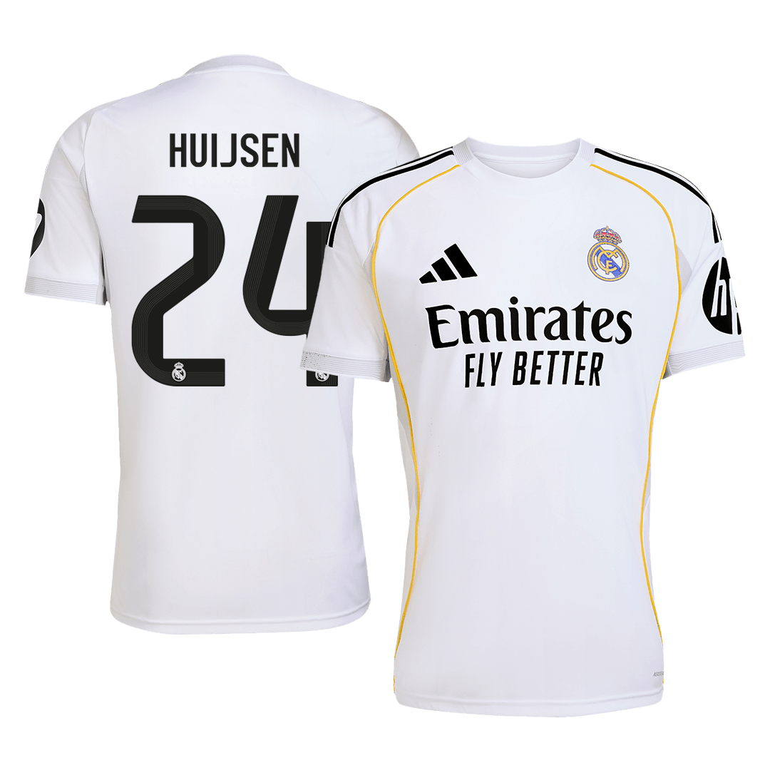 HUIJSEN #24 Men's Real Madrid 2025/26 Home Soccer Jersey Premium product view 1