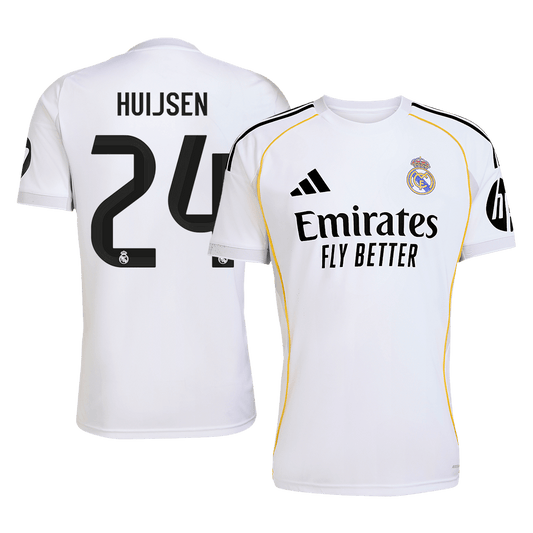 HUIJSEN #24 Men's Real Madrid 2025/26 Home Soccer Jersey Premium product view 1