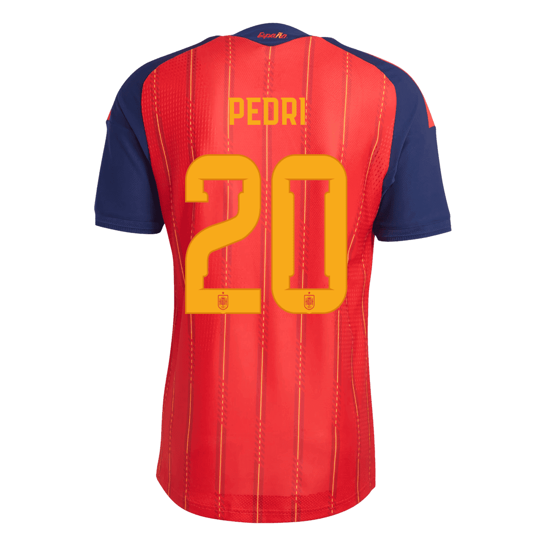 PEDRI #20 Men's Spain World Cup 2026 Player Version Champion Edition Home Soccer Jersey product view 3