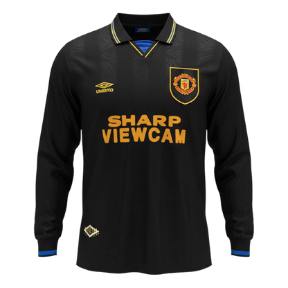 Retro Men's Manchester United 1993/94 Away Long Sleeve Soccer Jersey product view 1
