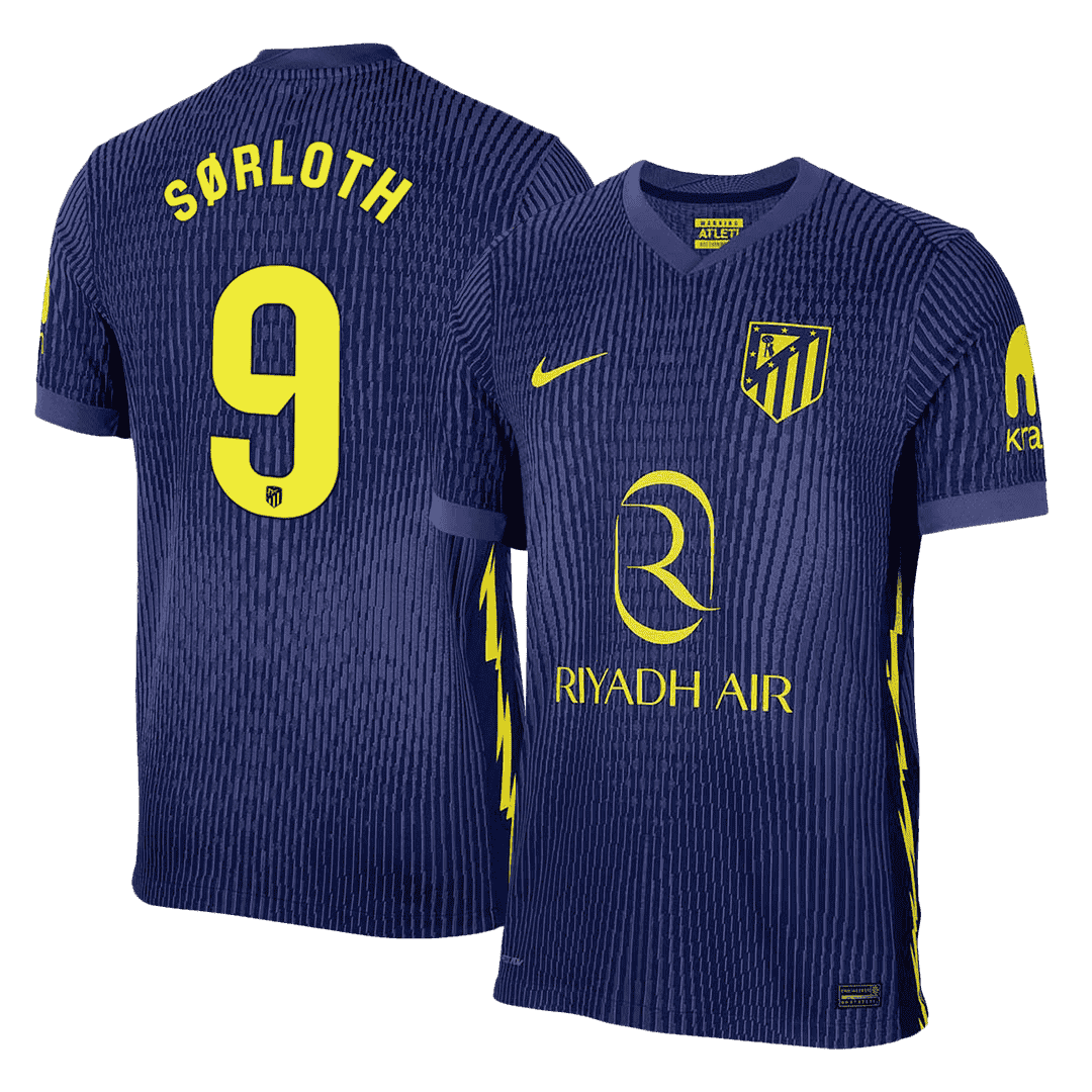 SØRLOTH #9 Men's Atletico Madrid 2025/26 Player Version Away Soccer Jersey - Slim Fit product view 1