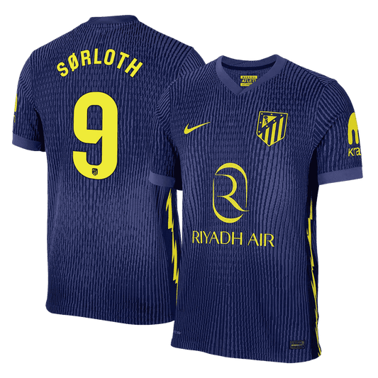 SØRLOTH #9 Men's Atletico Madrid 2025/26 Player Version Away Soccer Jersey - Slim Fit product view 1