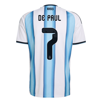 DE PAUL #7 Men's Argentina World Cup 2026 Home Soccer Jersey Premium product view 10
