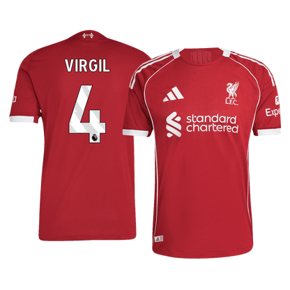 VIRGIL #4 Men's Liverpool 2025/26 Player Version Home Soccer Jersey - Slim Fit product view 1