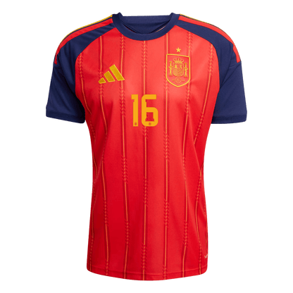 RODRIGO #16 Men's Spain World Cup 2026 Home Soccer Jersey Premium product view 2