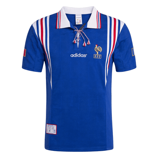 Retro Men's France 1996 Home Soccer Jersey product view 1