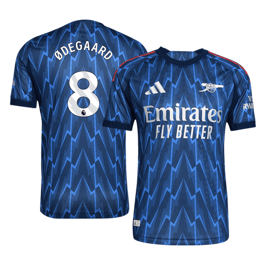 ØDEGAARD #8 Men's Arsenal 2025/26 Player Version Away Soccer Jersey - Slim Fit product view 1