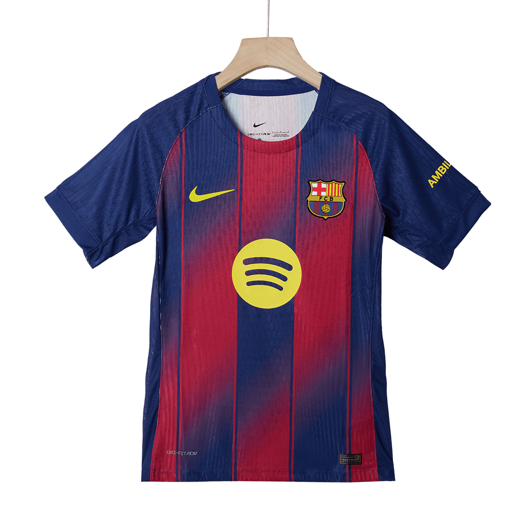 LAMINE YAMAL #10 Men's Barcelona 2025/26 Player Version Home Soccer Jersey - Slim Fit product view 12