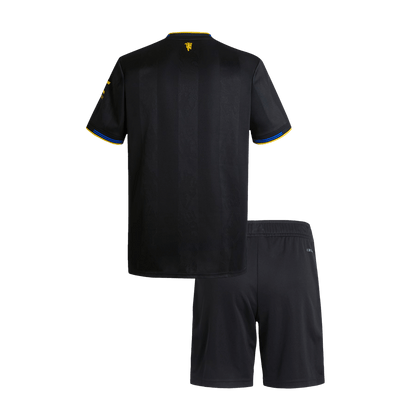 Kid's Manchester United 2025/26 Third Away Soccer Jersey Kit