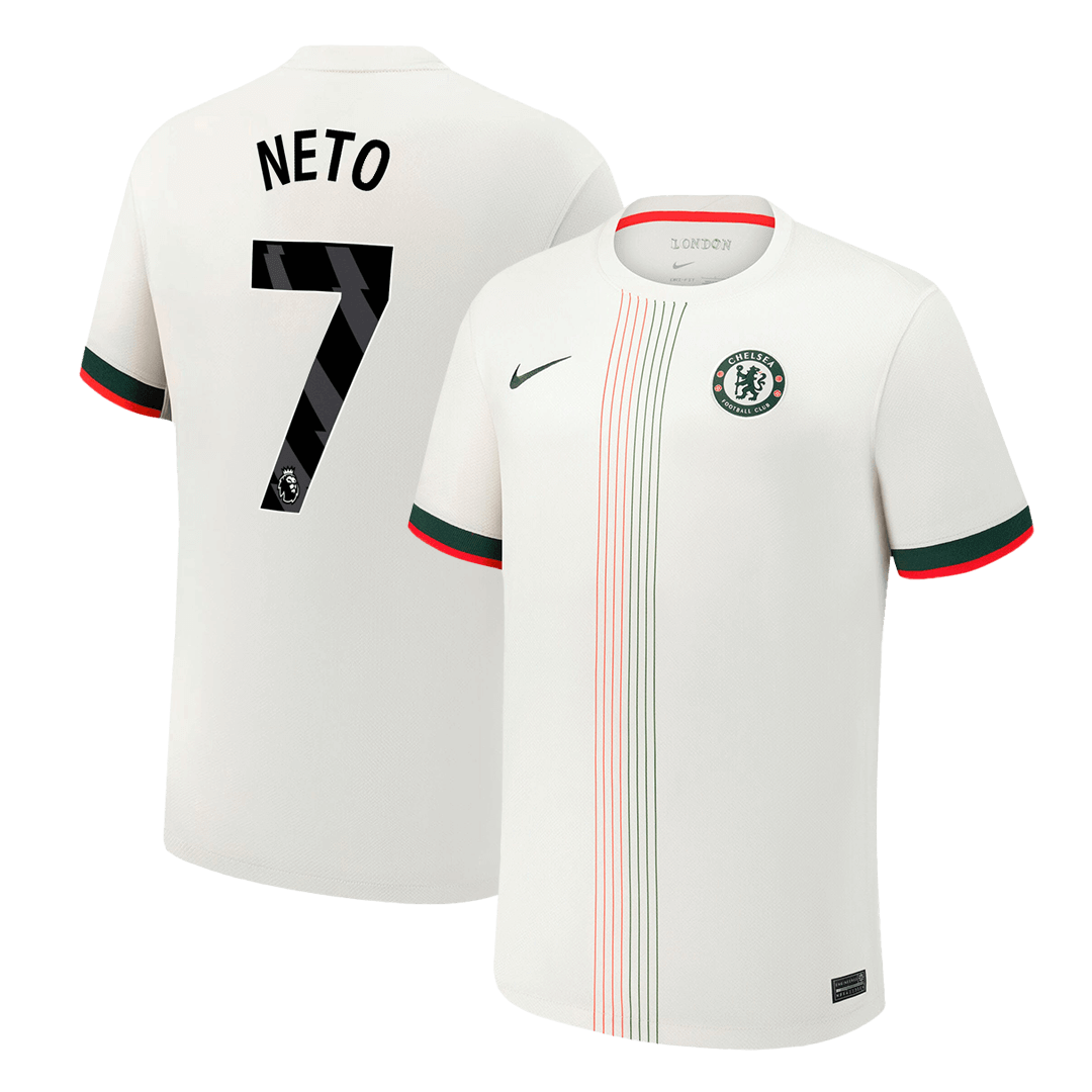 NETO #7 Men's Chelsea 2025/26 Away Soccer Jersey product view 1
