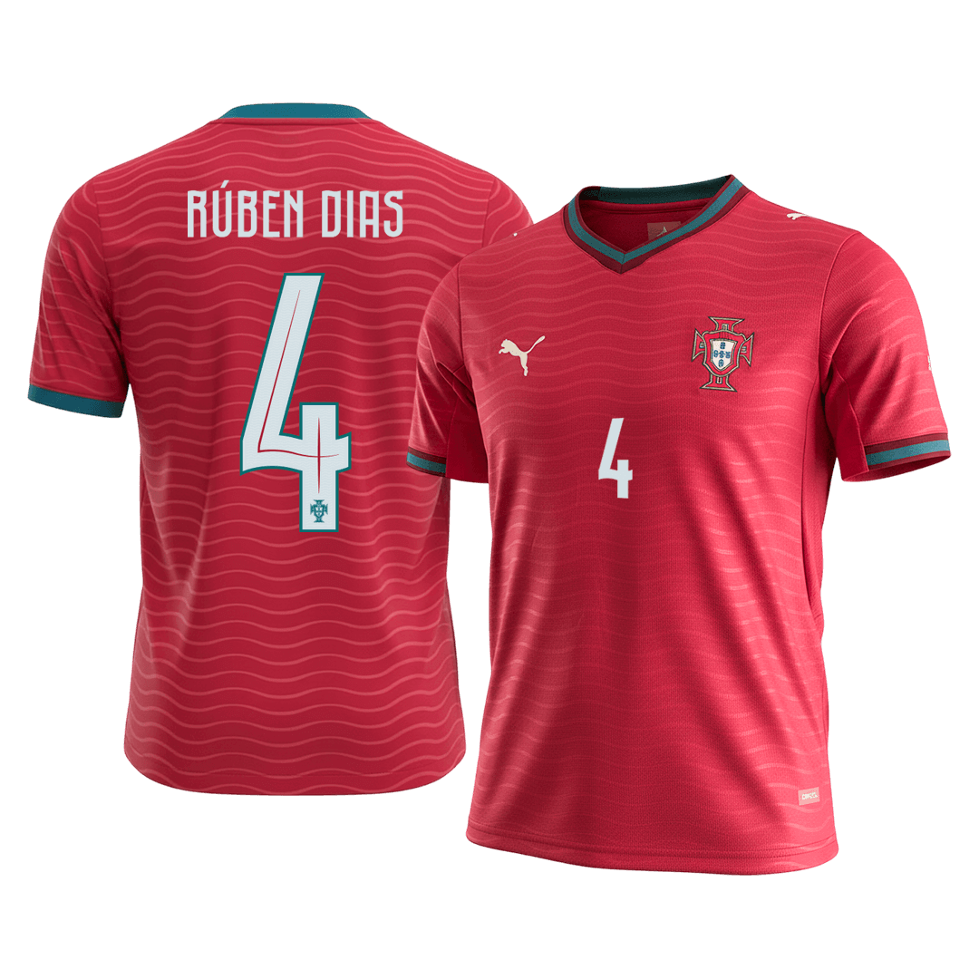 RÚBEN DIAS #4 Men's Portugal World Cup 2026 Home Soccer Jersey product view 1