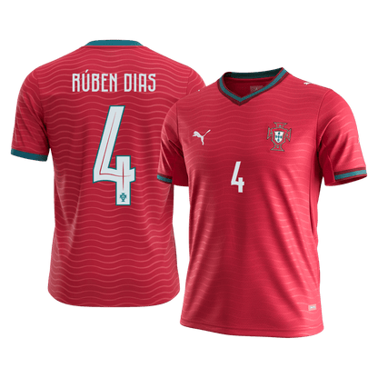 RÚBEN DIAS #4 Men's Portugal World Cup 2026 Home Soccer Jersey product view 1