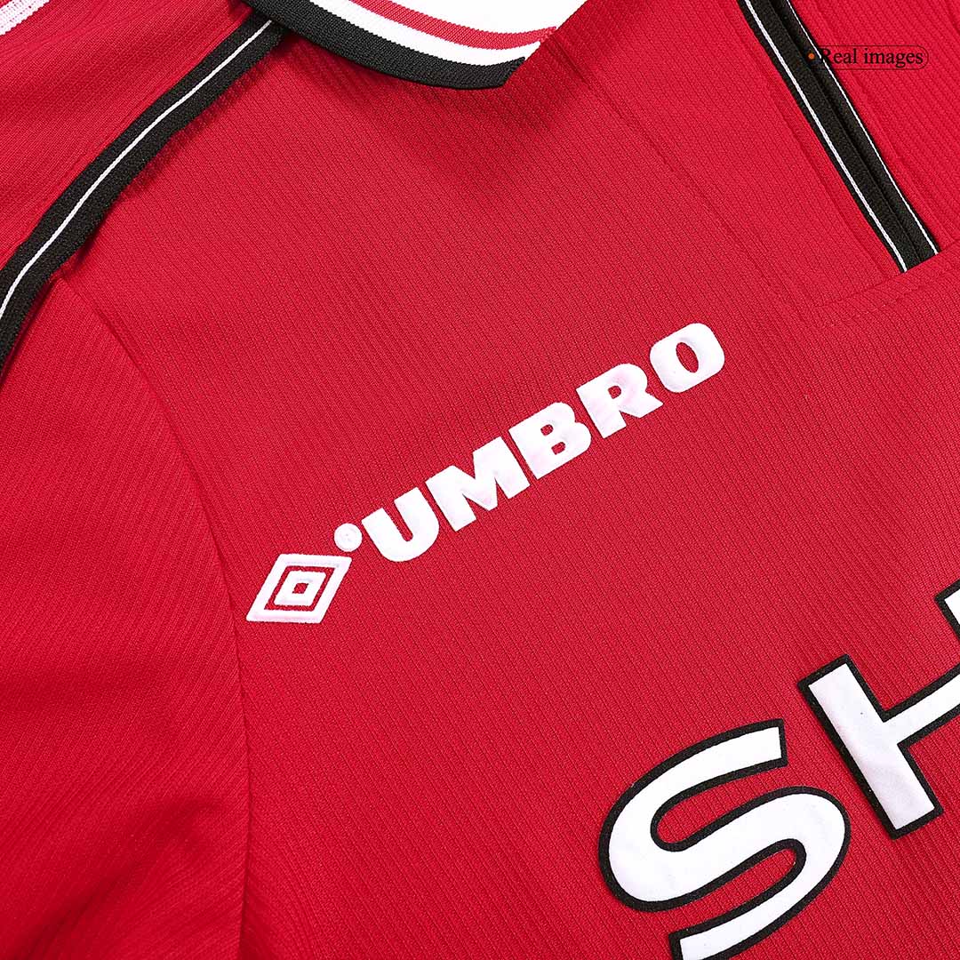 Retro Men's Manchester United 1998/99 Home Long Sleeve Soccer Jersey product view 6