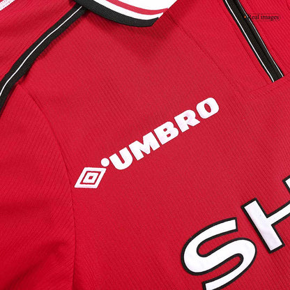 Retro Men's Manchester United 1998/99 Home Long Sleeve Soccer Jersey product view 6