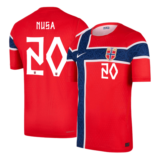 NUSA #20 Men's Norway World Cup 2026 Player Version Home Soccer Jersey - Slim Fit product view 1
