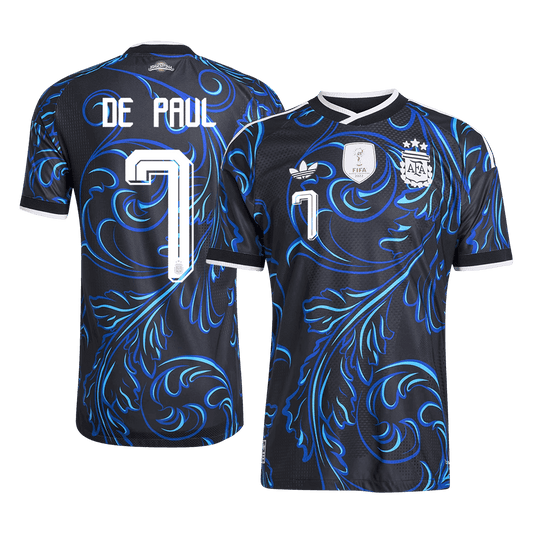 DE PAUL #7 Men's Argentina World Cup 2026 Player Version Away Soccer Jersey - Slim Fit product view 1