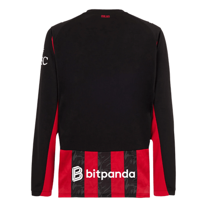 Men's AC Milan 2025/26 Home Long Sleeve Soccer Jersey product view 12