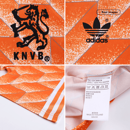Retro Men's Netherlands 1988 Home Soccer Jersey product view 4
