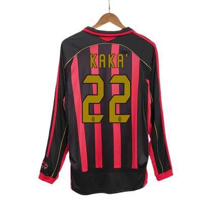 Retro KAKA' #22 Men's AC Milan 2006/07 Home Long Sleeve Soccer Jersey product view 1