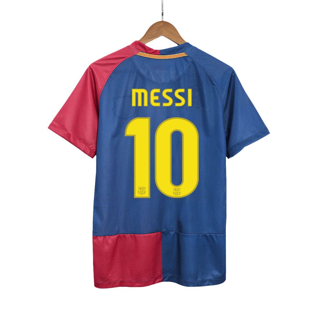 Retro MESSI #10 Men's Barcelona UCL UCL Final 2008/09 Home Soccer Jersey product view 1