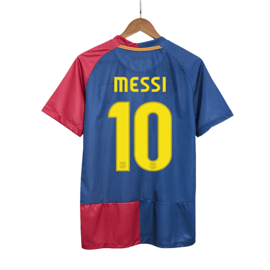 Retro MESSI #10 Men's Barcelona UCL UCL Final 2008/09 Home Soccer Jersey product view 1