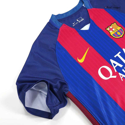 Retro MESSI #10 Men's Barcelona 2016/17 Home Soccer Jersey product view 3