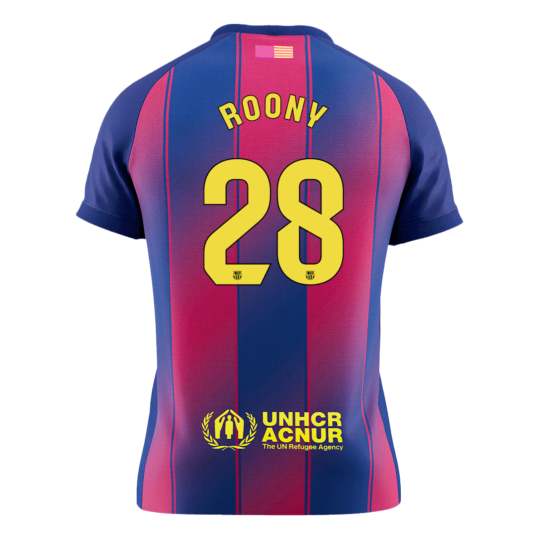 ROONY #28 Men's Barcelona 2025/26 Home Soccer Jersey Premium product view 9