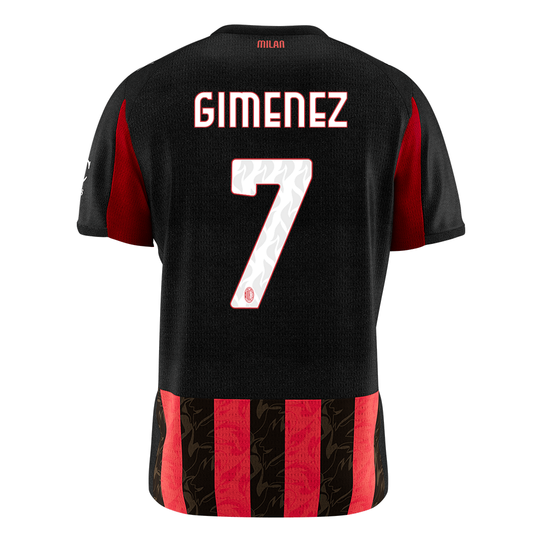 GIMENEZ #7 Men's AC Milan 2025/26 Home Soccer Jersey Premium product view 10