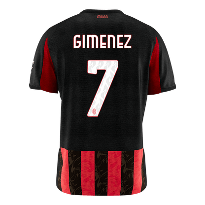 GIMENEZ #7 Men's AC Milan 2025/26 Home Soccer Jersey Premium product view 10