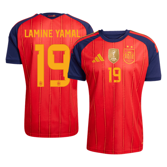 LAMINE YAMAL #19 Men's Spain World Cup 2026 Champion Edition Home Soccer Jersey product view 1