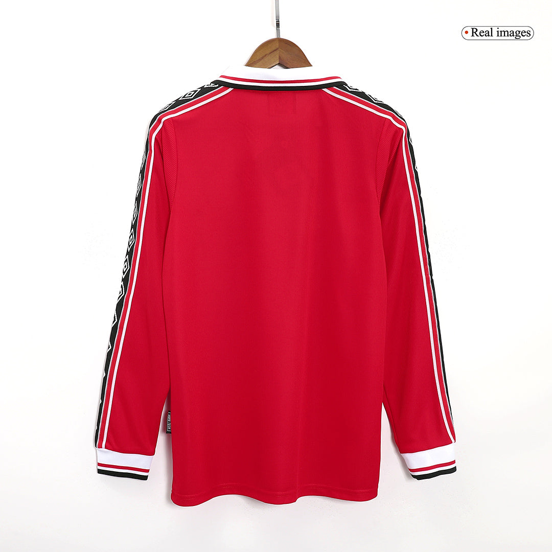 Retro Men's Manchester United 1998/99 Home Long Sleeve Soccer Jersey product view 8