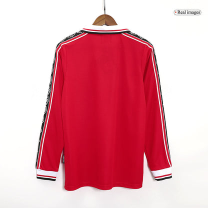 Retro Men's Manchester United 1998/99 Home Long Sleeve Soccer Jersey product view 8