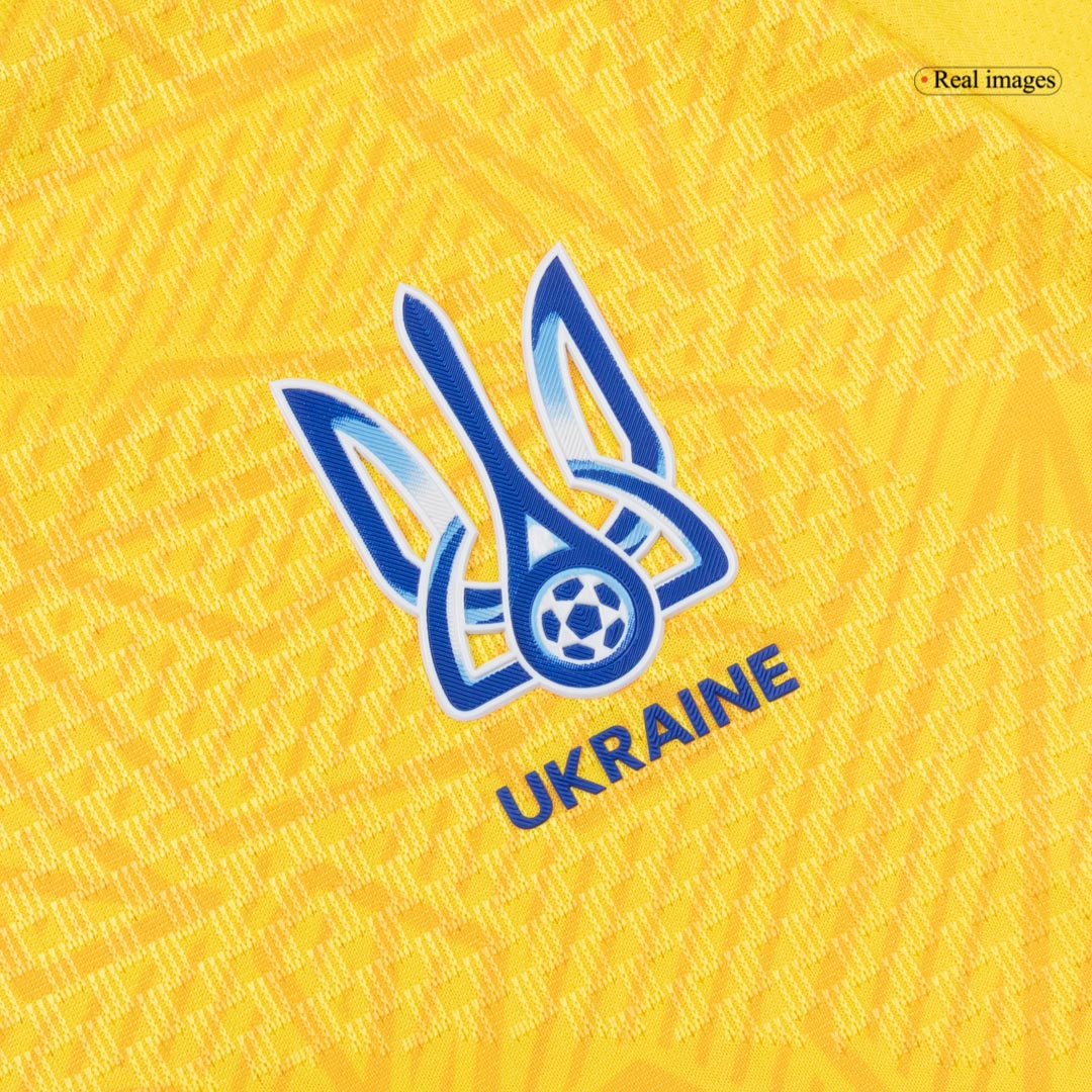 Men's Ukraine World Cup 2026 Player Version Home Soccer Jersey - Slim Fit product view 7